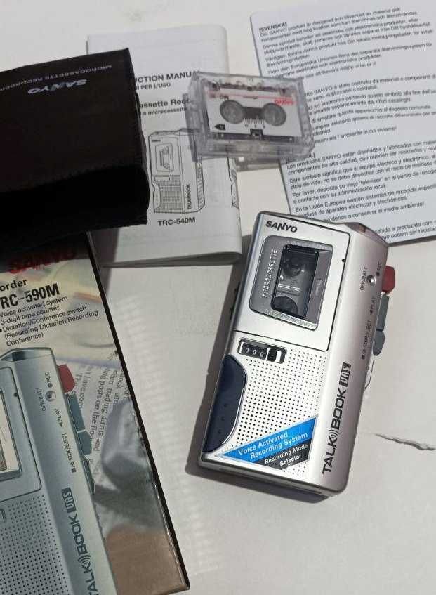 Совершенно новый. Ретро Кассетний диктафон SANYO TRC-5290M