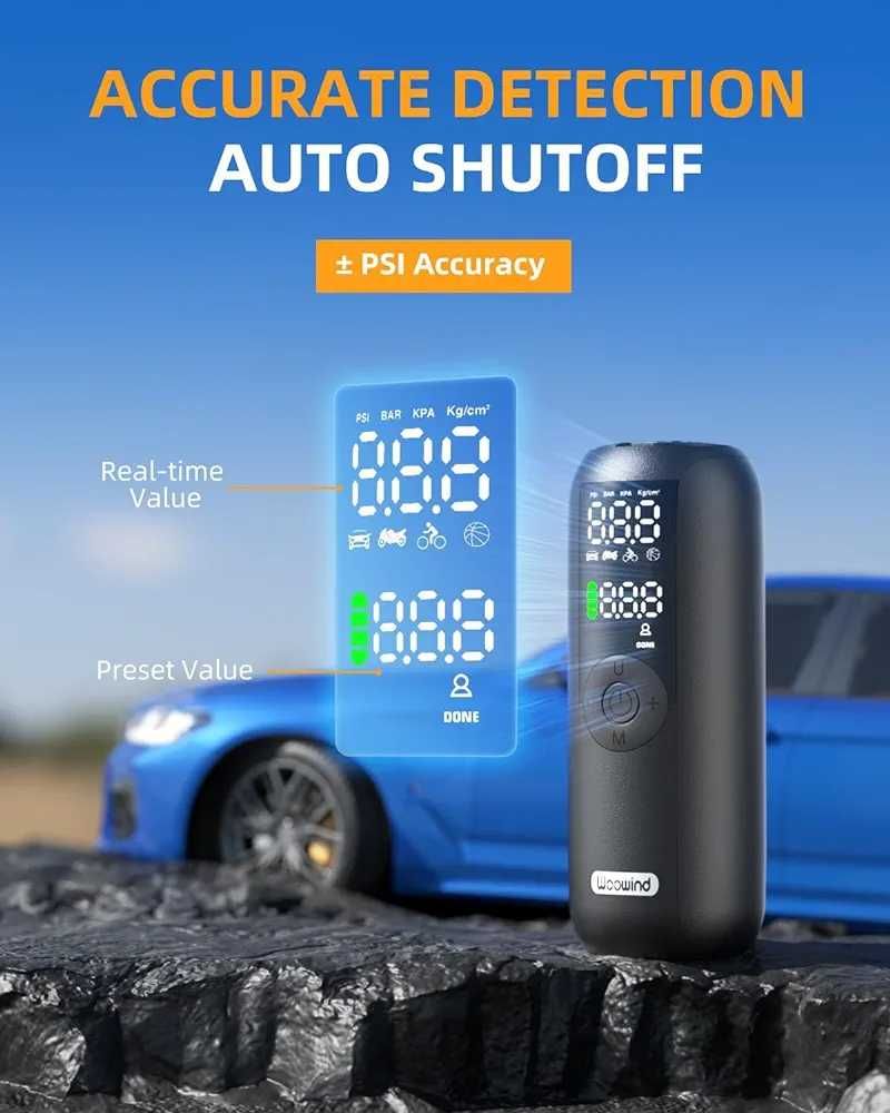 Compresor portabil cu acumulator pentru bicicleta moto auto 150 psi
