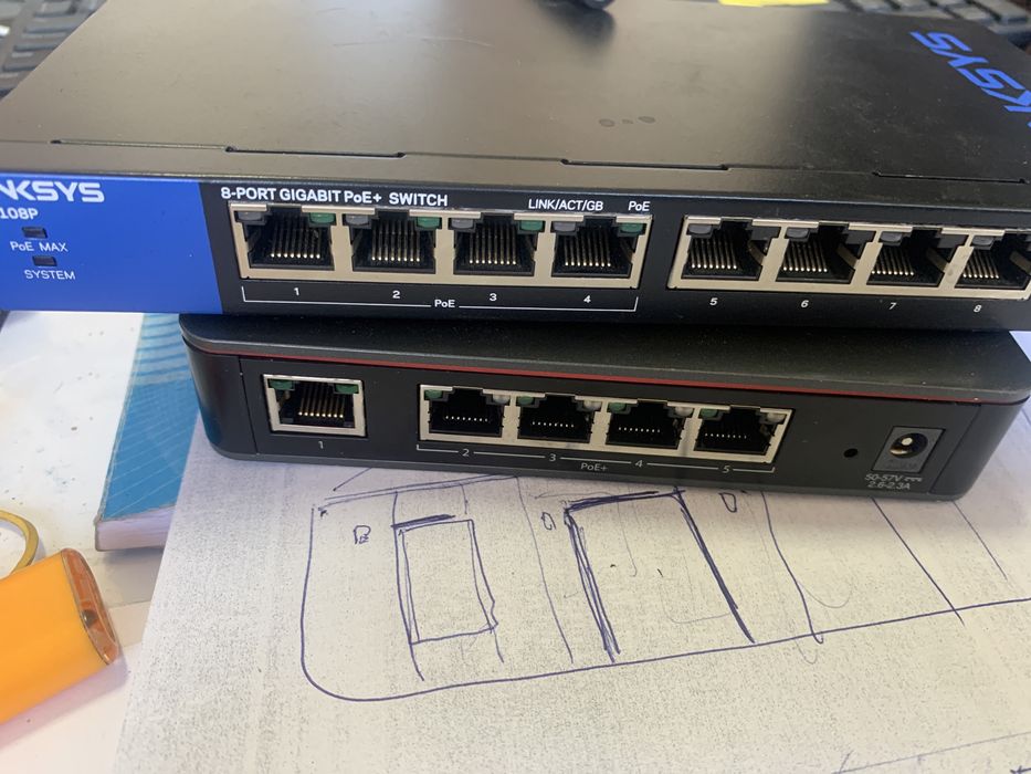 Switch poe* 4 si 8 porturi