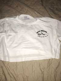 Бяла тениска от Bershka