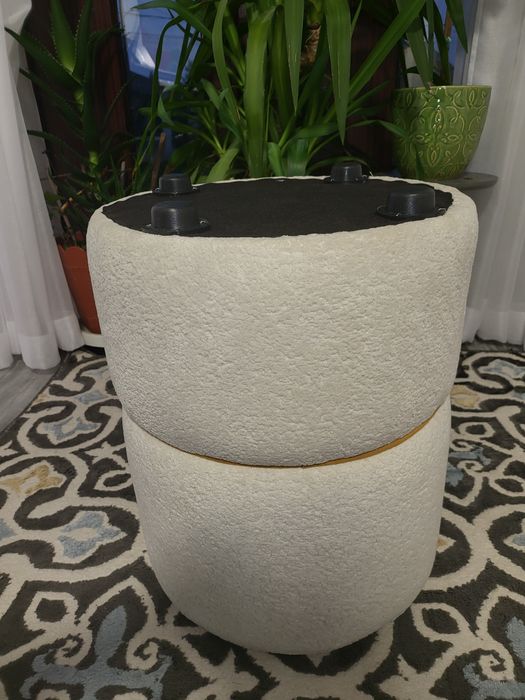 Taburet imitație blană oaie