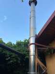 Coș de fum inox dublu perete Ø400 mm, H=3 m – stare foarte bună