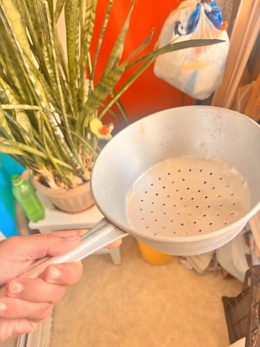 Дуршлаг алюминиевый в отличном состоянии