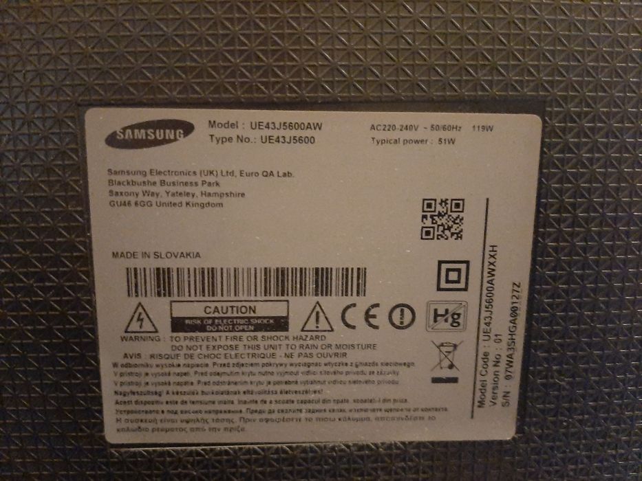 Televizor samsung smart pt. piese