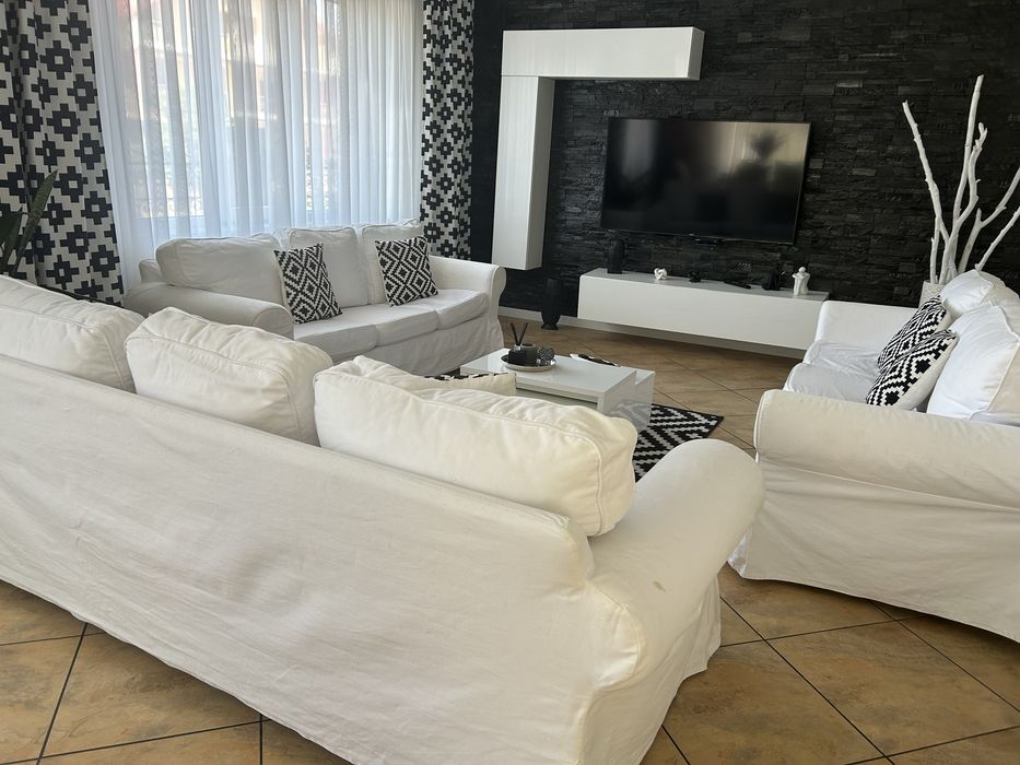 Mobila alba living+masuta cafea