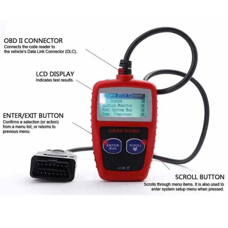 Диагностика за Автомобил Кола четец на грешки кодове на ECU MS309 OBD