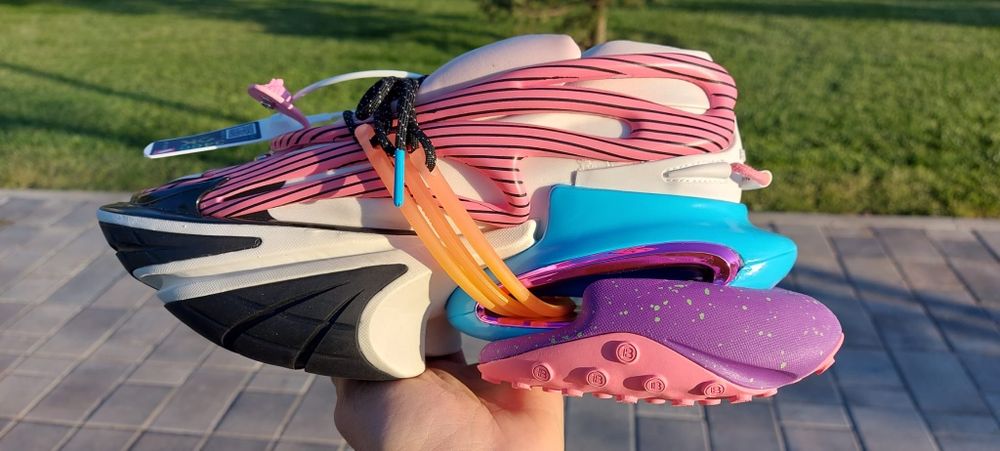 Balmain Unicorn color 3  Multi White Stripes Sneakers