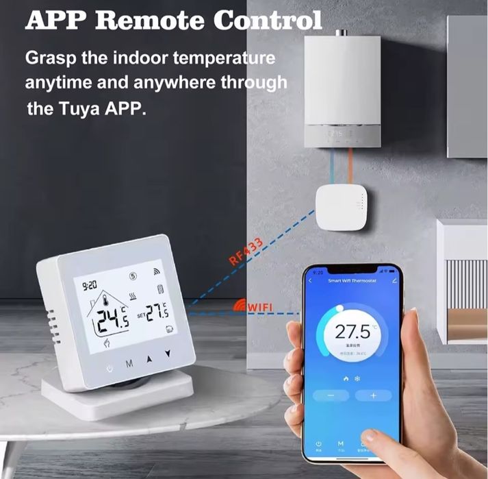 Nou Sigilat Termostat Ambient Wirreles WiFi Smart fara fir