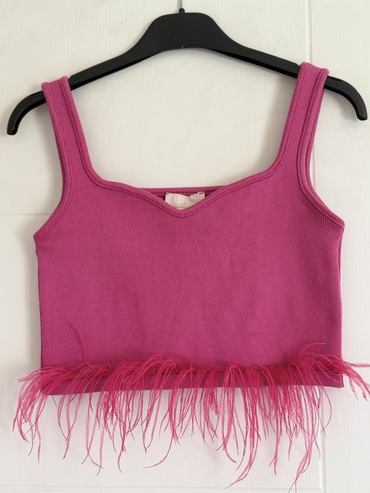 Топ с естествени пера Liu Jo