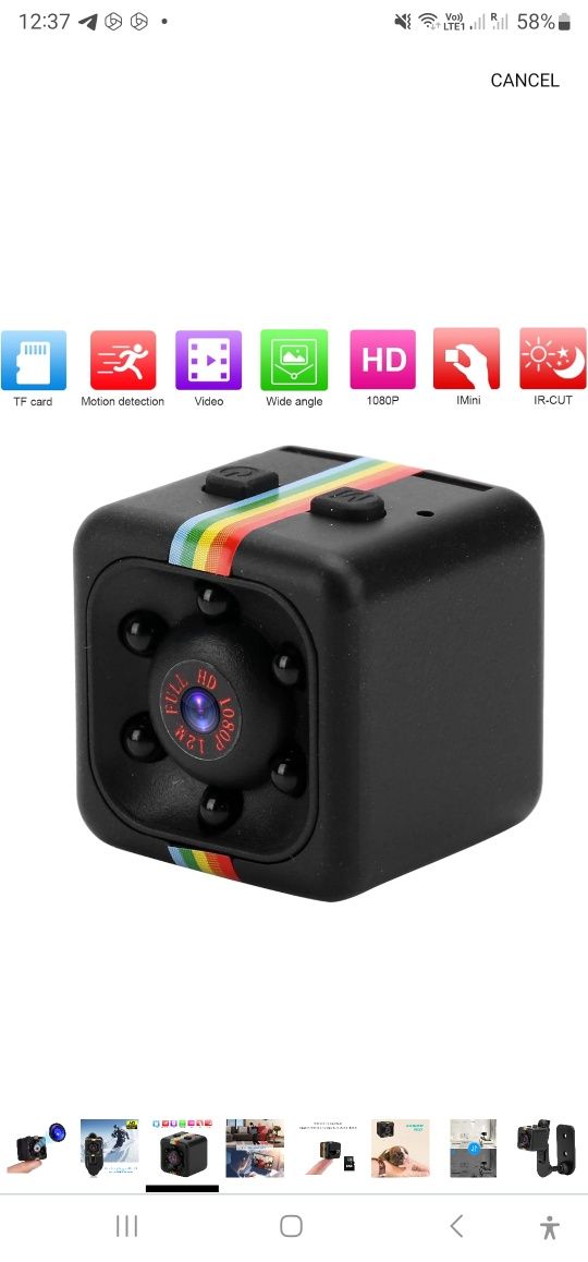 Mini camera spion full HD 1080 P