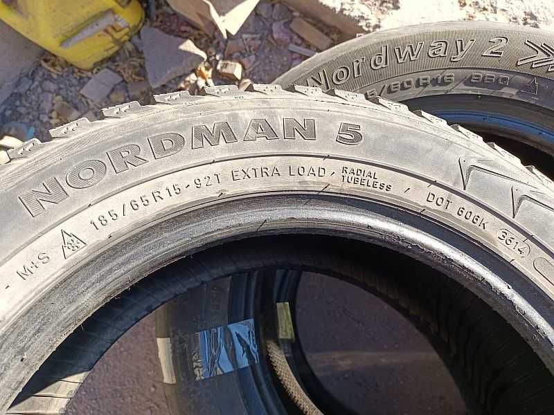 Шины 185/65 R15 - "Nokian Nordman 5" (Россия), зимние.