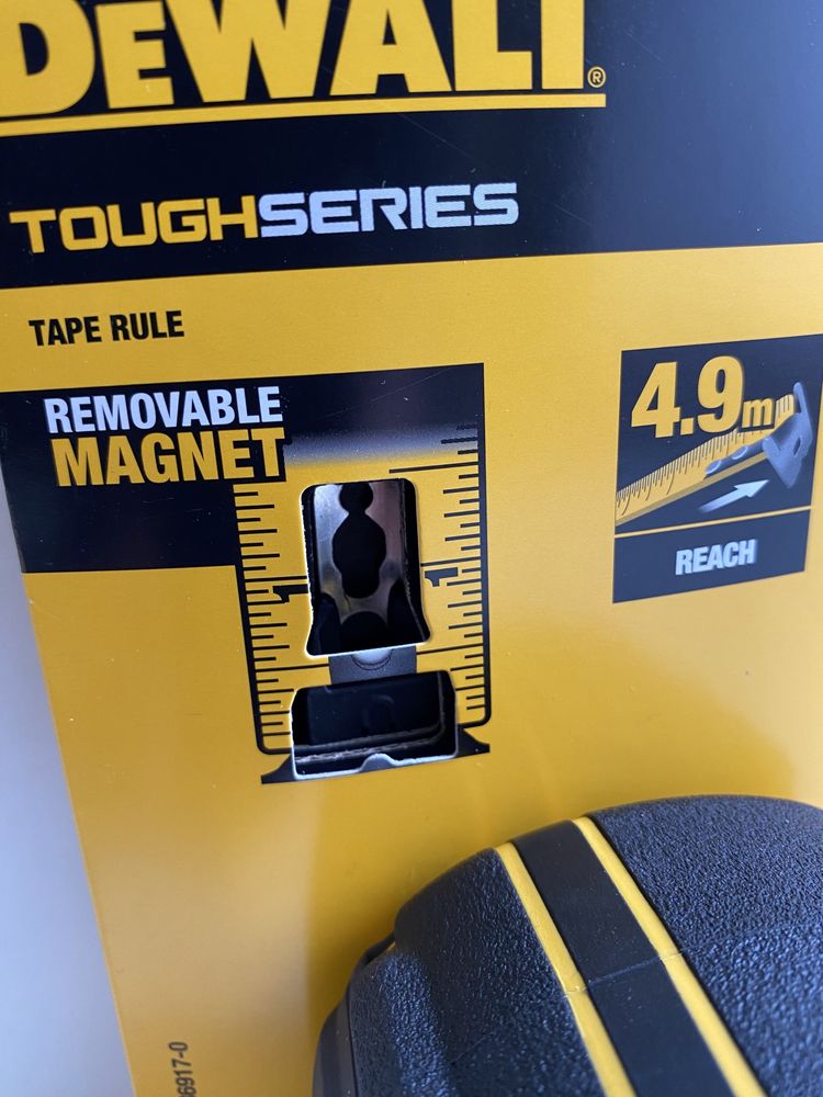 Противоударна Двулицева Ролетка 5м с магнит DeWALT TOUGH SERIES