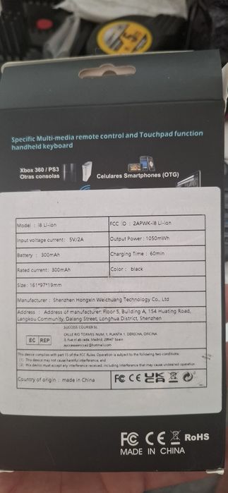 Mini tastatura wireless touchpad noua