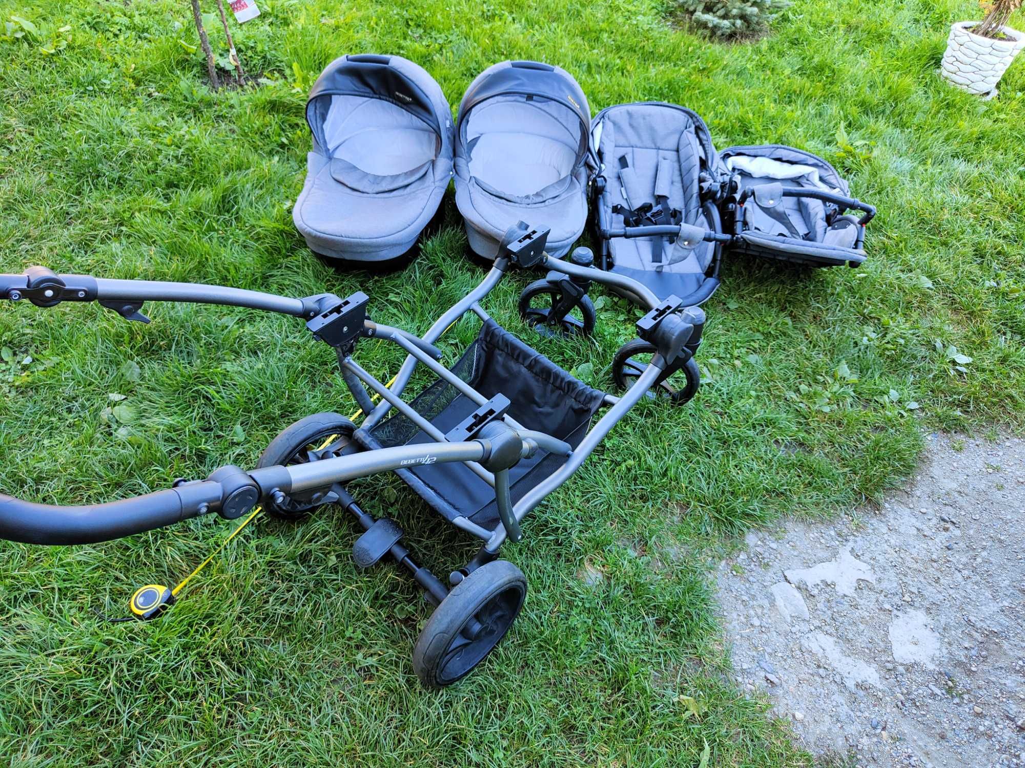 Carucior 2in1 pentru gemeni Bebetto 42 PRO Ultra-pliabil Ca nou!