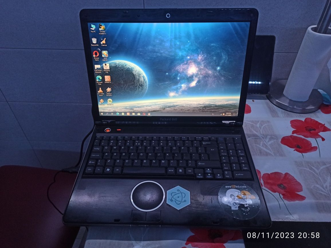 Laptop Packard Bell dual core 4gb ram