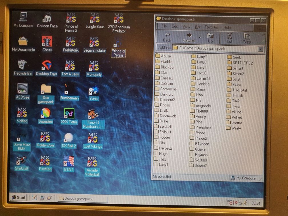 Laptop colectie retro vintage Toshiba 430CDT cu jocuri clasice