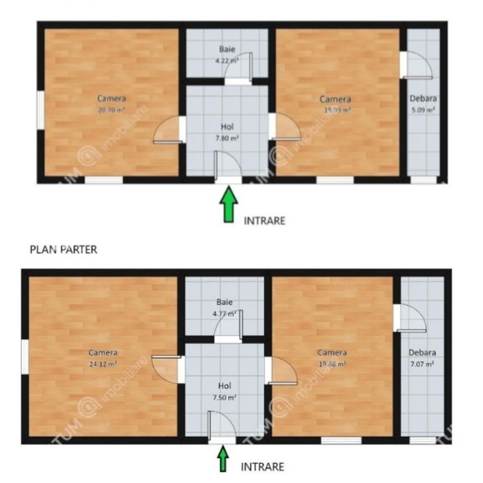 Casa doua apartamente singur in curte