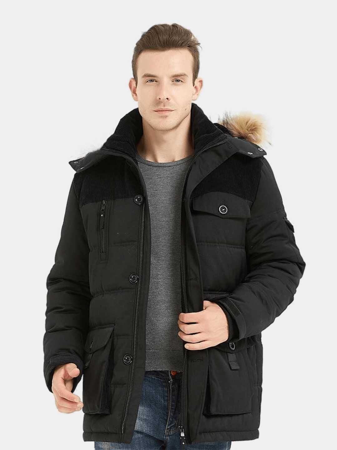 -40% Мужская зимняя куртка аляска Menschwear, с мехом [48-56]