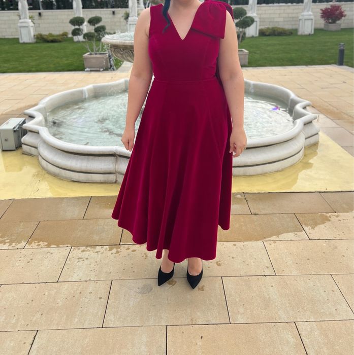 Rochie midi din catifea Poema