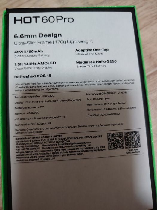 Infinix HOT60 PRO 16/256 GB  SOTLADI