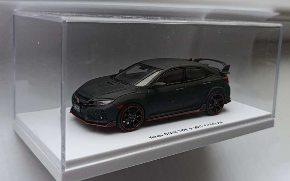 Macheta Honda Civic Type R FK2 2017 Prototype negru carbon- Ebbro 1/43