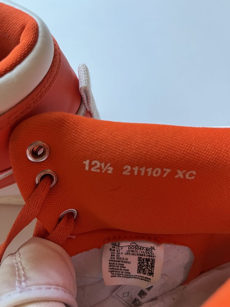 JORDAN 1 Retro AJKO “ Syracuse” Rush  Orange -47 / Оригинал