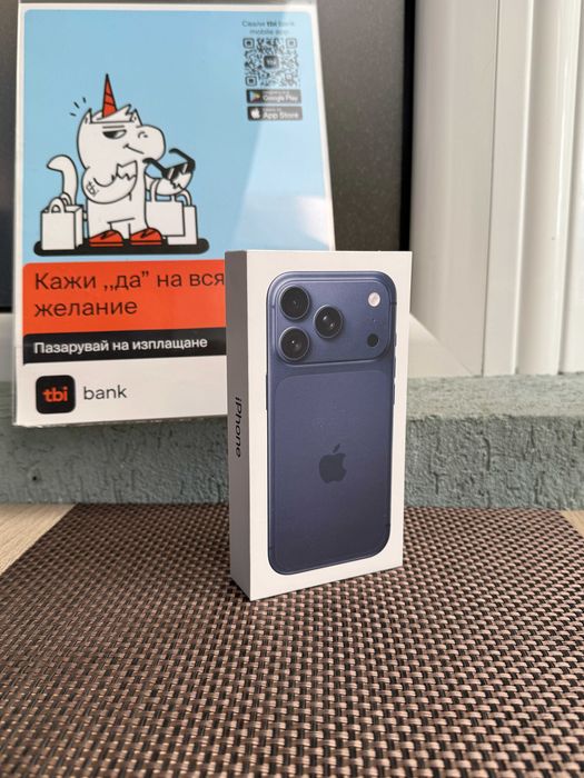 НОВ! ГАРАНЦИЯ! iPhone 17 Pro *Лизинг от 96лв/м *DEEP BLUE 256Gb син