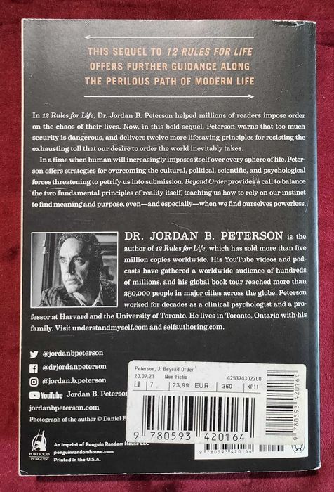 Jordan B. Peterson - 12 Rules for Life & 12 More Rules for Life