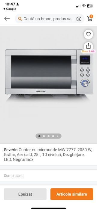 Cuptor Severin cu microunde