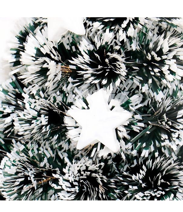 Brad de Craciun Artificial 210 cm, Fibra Optica + 240 LED-uri RGB