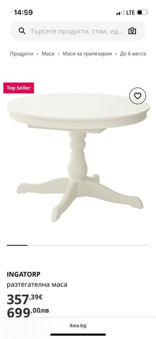 Кухненска маса Ikea Ingatorp