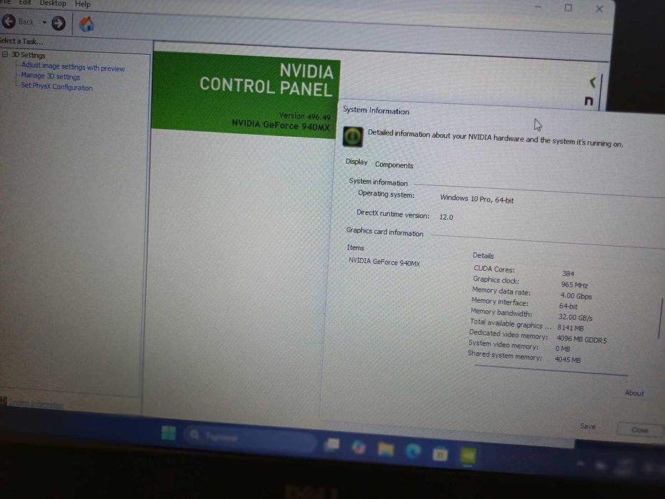 14' Dell™i7-7th/8GB DDR4/Nvidia 940MX 4GB DDR5/256GB SSD