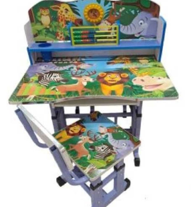 Set copii birou cu accesorii și scaunel,diverse desene