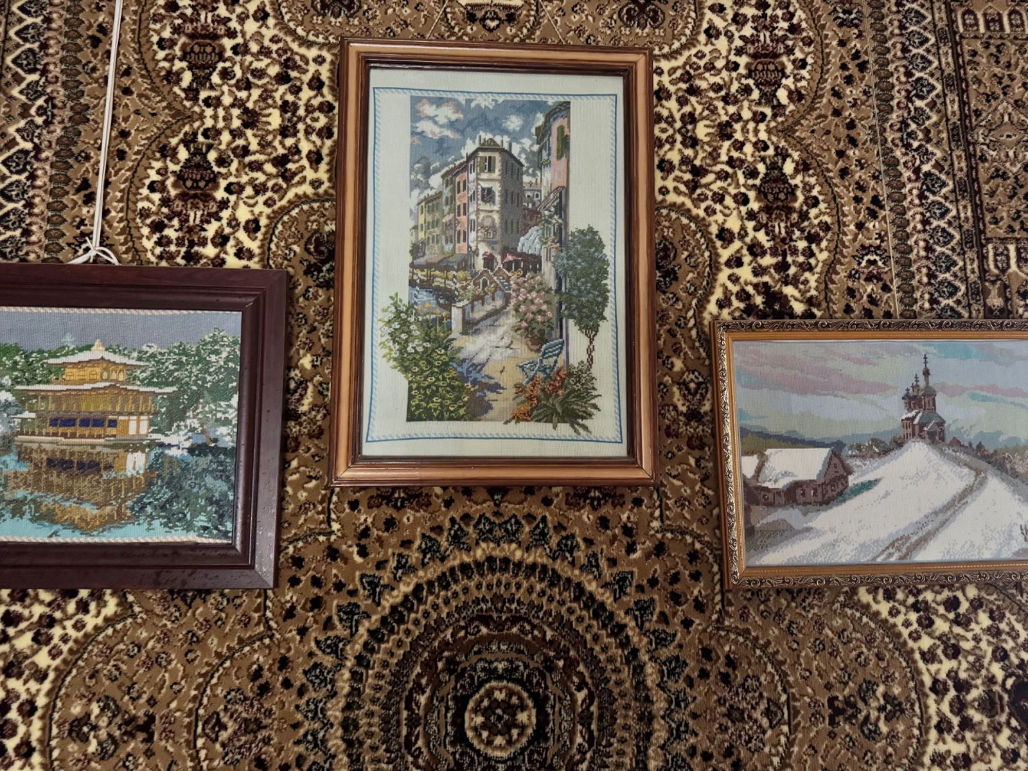 Картины вышитые крестиком . Много. naqshli rasmlar