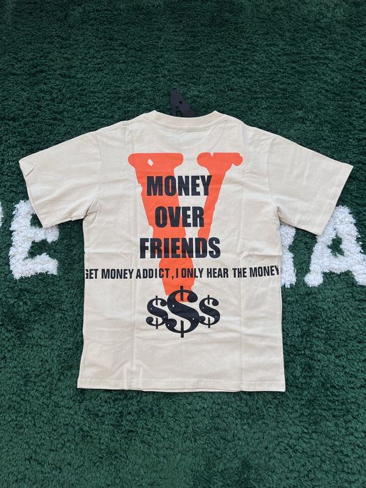 Tricou Vlone Bej S - Money Over Friends