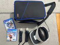 Vând PlayStation VR complet - PSVR + 2 Move + husa +jocuri