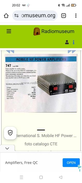 Amplificator cb CTE 747