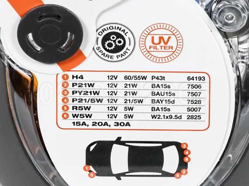 НОВИ! Pезервни крушки за автомобил OSRAM Original H4 CLKM + 3 бушона