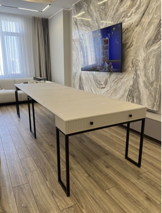 ПРЕМИУМ МДФ Стол Трансформер Под Ваш Интерьер Для Гостей 3-4 Метр Стол