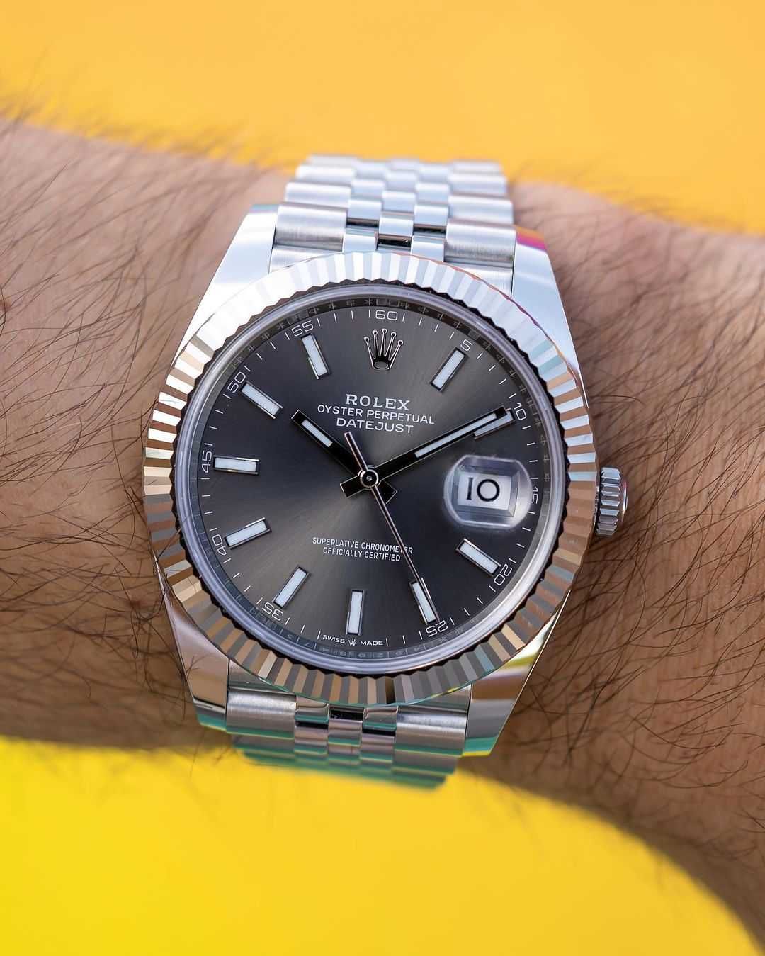 rolex datejust 41mm jubilee сребро