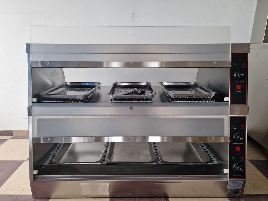 REDUS Vitrina electrica calda uriasa 2 ETAJE tip KFC TRANSPORT GRATUIT