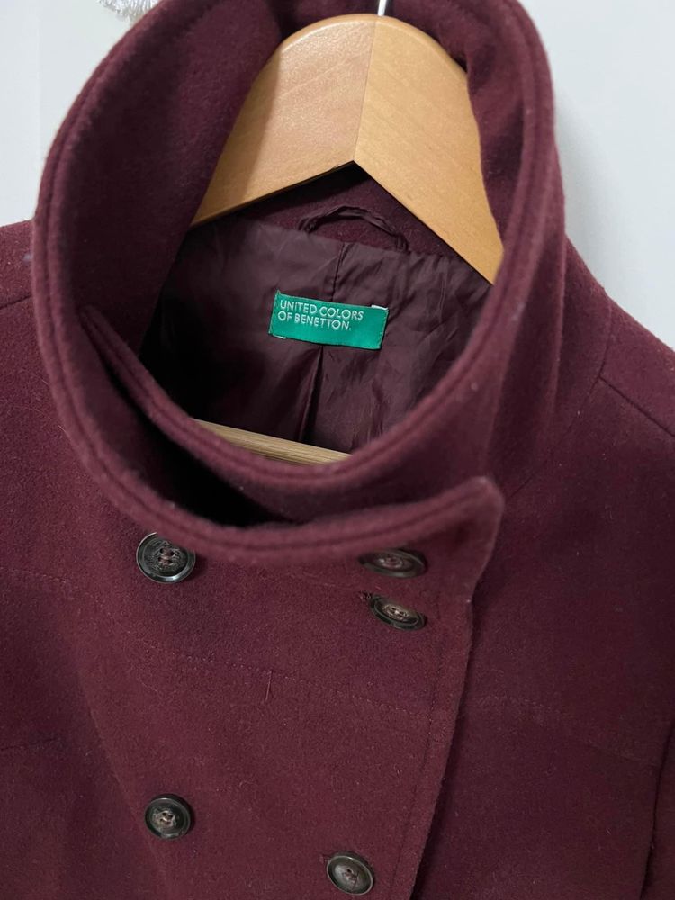 Palton Benetton bordeaux