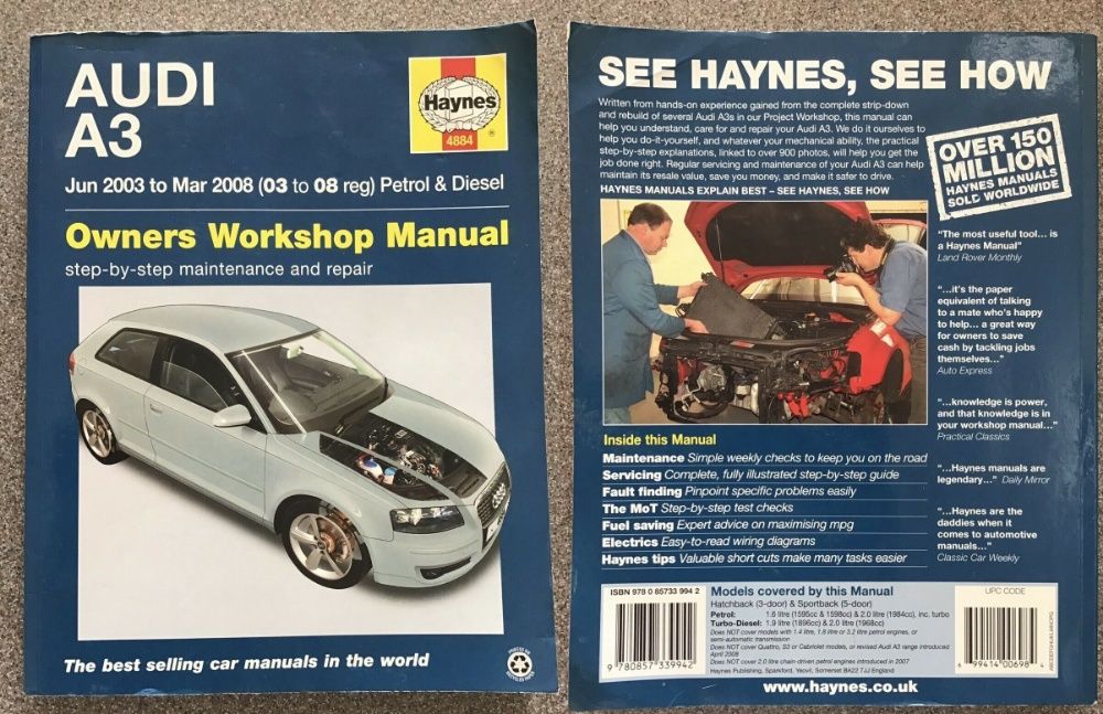 Manual auto Haynes Audi A4, A3, 100&A6 anii 1995-2008 Audi TT, Quattro