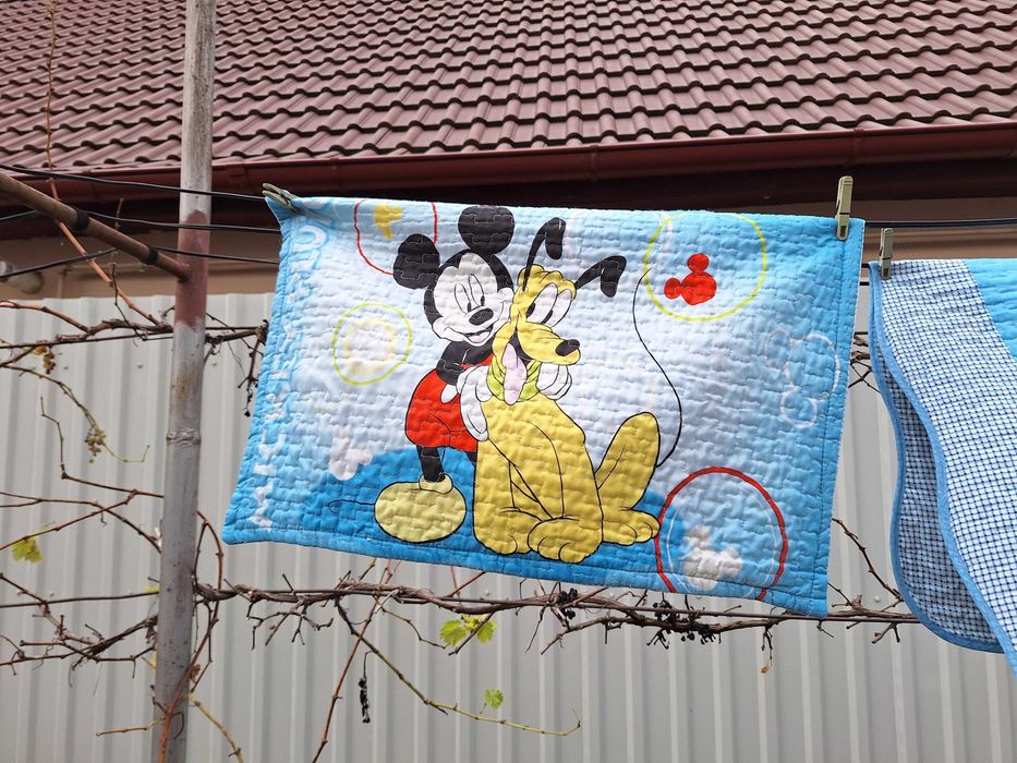 MICKEY MOUSE | cuvertura pat copii albastra 175*220 cm