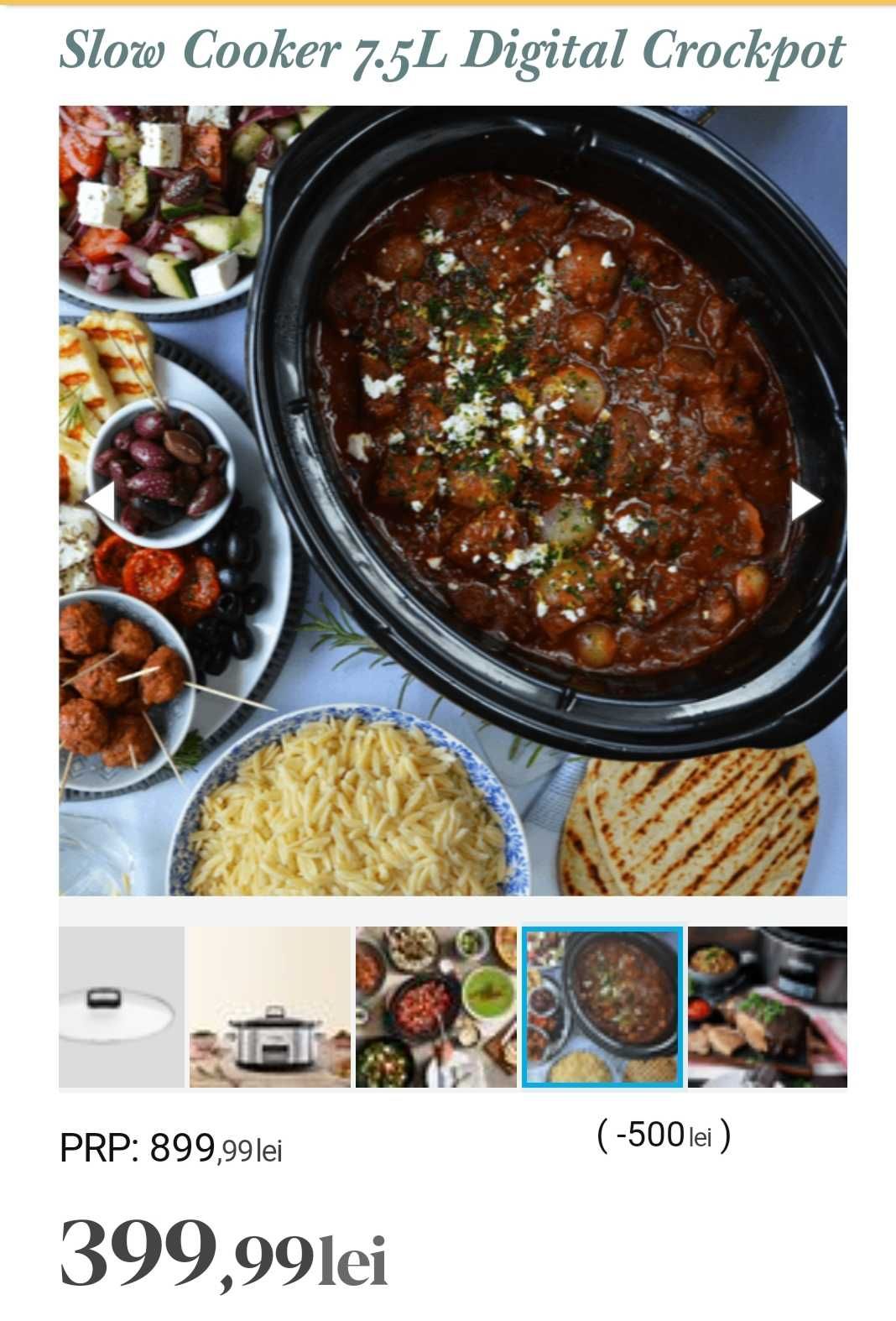 Slow Cooker 7.5L Digital Crockpot