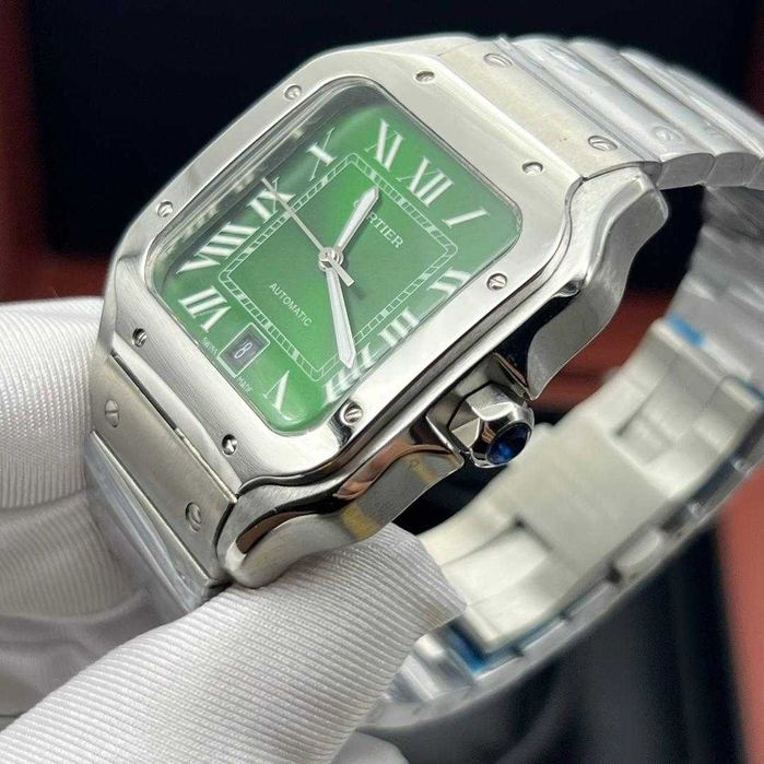 Ceas bărbătesc automat Cartier Santos de Cartier Green L
