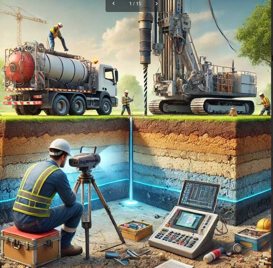 Сондажи за вода,откриване на вода за сондажи.с геоскенер до 3000 метра