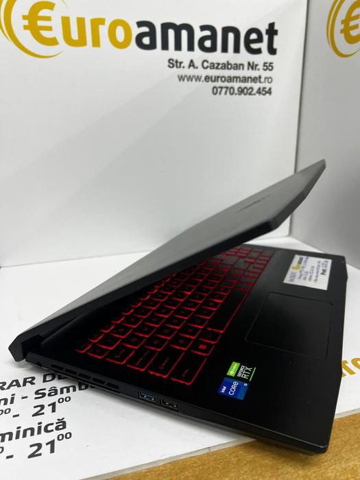 Laptop Gaming MSI Intel Core i5-11400H pana la 4.5 GHz, 15.6" -I-