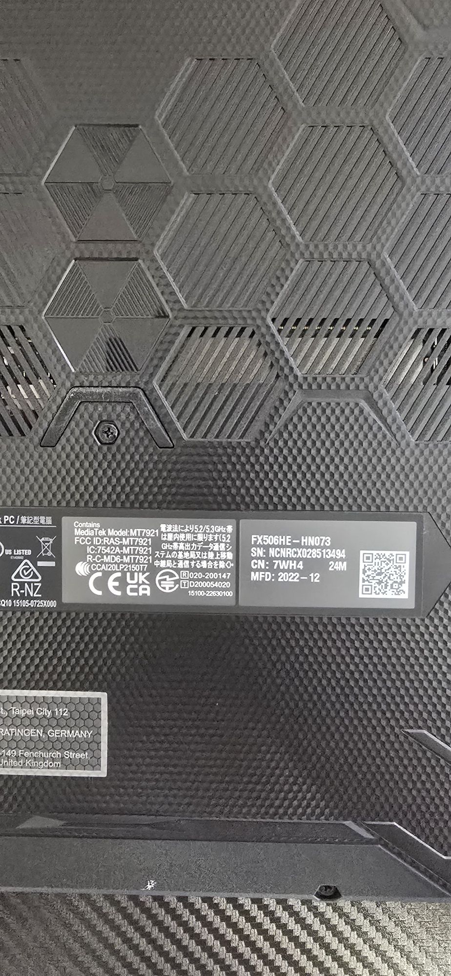 Vand Laptop Assus TUF F15