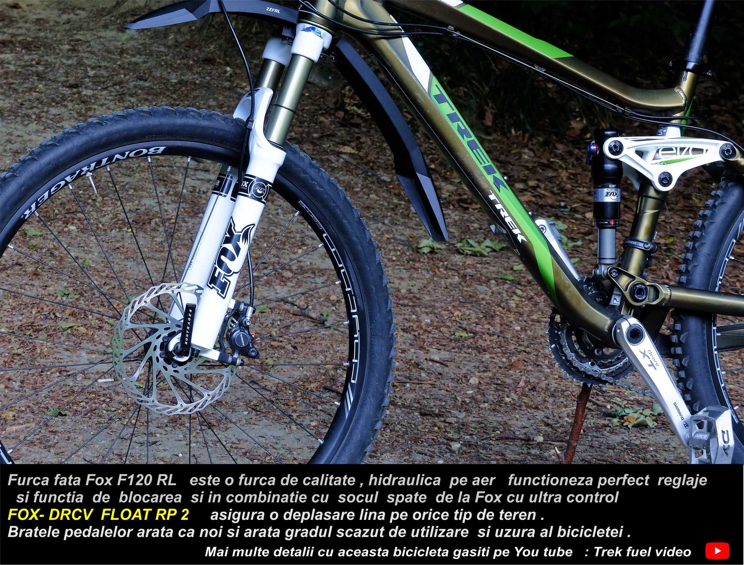 Bicicleta Full suspension -TREK FUEL EX - marimea  S - Dotari de top
